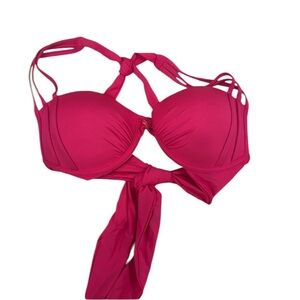Beach bunny cup top hot pink